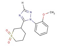 5-(1,1-dioxidotetrahydro-2H-thiopyran-3-yl)-1-(2-methoxyphenyl)-1H-1,2,4-triazole