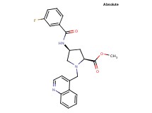 methyl (4S)-4-[(3-fluorobenzoyl)amino]-1-(4-quinolinylmethyl)-L-prolinate