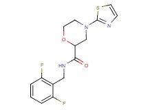 N-(2,6-difluorobenzyl)-4-(1,3-thiazol-2-yl)-2-morpholinecarboxamide