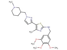 4-methyl-5-{1-[(1-methyl-3-piperidinyl)methyl]-1H-pyrazol-3-yl}-N-(3,4,5-trimethoxybenzyl)-1,3-thiazol-2-amine