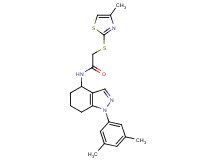 N-[1-(3,5-dimethylphenyl)-4,5,6,7-tetrahydro-1H-indazol-4-yl]-2-[(4-methyl-1,3-thiazol-2-yl)thio]acetamide