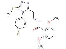 N-{2-[4-(4-fluorophenyl)-5-(methylthio)-4H-1,2,4-triazol-3-yl]ethyl}-2,6-dimethoxybenzamide