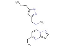 5-ethyl-N-methyl-N-[(5-propyl-1H-pyrazol-3-yl)methyl]pyrazolo[1,5-a]pyrimidin-7-amine