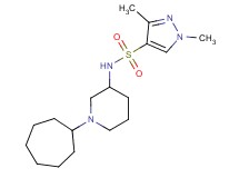 N-(1-cycloheptyl-3-piperidinyl)-1,3-dimethyl-1H-pyrazole-4-sulfonamide