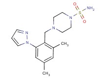4-[2,4-dimethyl-6-(1H-pyrazol-1-yl)benzyl]piperazine-1-sulfonamide