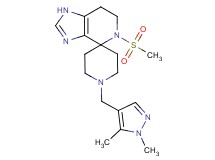 1'-[(1,5-dimethyl-1H-pyrazol-4-yl)methyl]-5-(methylsulfonyl)-1,5,6,7-tetrahydrospiro[imidazo[4,5-c]pyridine-4,4'-piperidine]