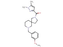 2-[(1,5-dimethyl-1H-pyrazol-3-yl)carbonyl]-7-(3-methoxybenzyl)-2,7-diazaspiro[4.5]decane