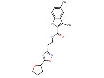 3,5-dimethyl-N-{2-[5-(tetrahydro-2-furanyl)-1,2,4-oxadiazol-3-yl]ethyl}-1H-indole-2-carboxamide
