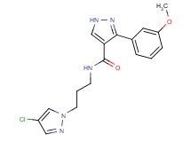 N-[3-(4-chloro-1H-pyrazol-1-yl)propyl]-3-(3-methoxyphenyl)-1H-pyrazole-4-carboxamide