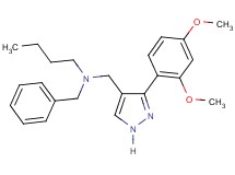 N-benzyl-N-{[3-(2,4-dimethoxyphenyl)-1H-pyrazol-4-yl]methyl}-1-butanamine