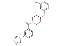 4-(3-methylphenoxy)-1-[3-(4H-1,2,4-triazol-4-yl)benzoyl]piperidine