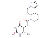 6-methyl-5-(2-oxo-2-{2-[2-(1H-pyrazol-1-yl)ethyl]piperidin-1-yl}ethyl)pyrimidine-2,4(1H,3H)-dione