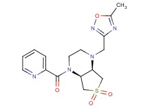 (4aS*,7aR*)-1-[(5-methyl-1,2,4-oxadiazol-3-yl)methyl]-4-(pyridin-2-ylcarbonyl)octahydrothieno[3,4-b]pyrazine 6,6-dioxide