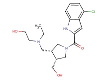 2-[{[(3R*,4R*)-1-[(4-chloro-1H-indol-2-yl)carbonyl]-4-(hydroxymethyl)pyrrolidin-3-yl]methyl}(ethyl)amino]ethanol