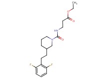 ethyl N-({3-[2-(2,6-difluorophenyl)ethyl]-1-piperidinyl}carbonyl)-beta-alaninate