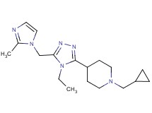 1-(cyclopropylmethyl)-4-{4-ethyl-5-[(2-methyl-1H-imidazol-1-yl)methyl]-4H-1,2,4-triazol-3-yl}piperidine