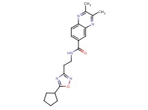 N-[2-(5-cyclopentyl-1,2,4-oxadiazol-3-yl)ethyl]-2,3-dimethyl-6-quinoxalinecarboxamide