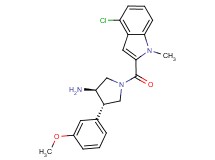 (3R*,4S*)-1-[(4-chloro-1-methyl-1H-indol-2-yl)carbonyl]-4-(3-methoxyphenyl)pyrrolidin-3-amine