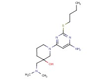 1-[6-amino-2-(butylthio)pyrimidin-4-yl]-3-[(dimethylamino)methyl]piperidin-3-ol