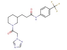 3-[1-(1H-1,2,4-triazol-1-ylacetyl)-3-piperidinyl]-N-[4-(trifluoromethyl)phenyl]propanamide