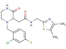 2-[1-(2-chloro-4-fluorobenzyl)-3-oxo-2-piperazinyl]-N-[(4,5-dimethyl-1,3-thiazol-2-yl)methyl]acetamide