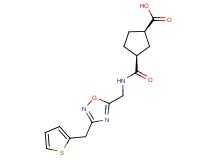 (1R*,3S*)-3-[({[3-(2-thienylmethyl)-1,2,4-oxadiazol-5-yl]methyl}amino)carbonyl]cyclopentanecarboxylic acid