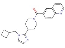 6-({4-[1-(cyclobutylmethyl)-1H-imidazol-2-yl]-1-piperidinyl}carbonyl)quinoline