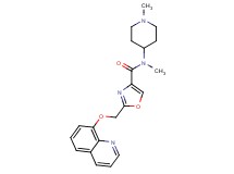 N-methyl-N-(1-methylpiperidin-4-yl)-2-[(quinolin-8-yloxy)methyl]-1,3-oxazole-4-carboxamide