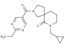 7-(cyclopropylmethyl)-2-[(2-ethyl-5-pyrimidinyl)carbonyl]-2,7-diazaspiro[4.5]decan-6-one