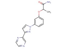 2-[3-(3-pyrazin-2-yl-1H-pyrazol-1-yl)phenoxy]propanamide