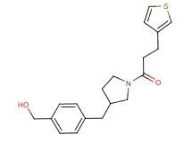 [4-({1-[3-(3-thienyl)propanoyl]pyrrolidin-3-yl}methyl)phenyl]methanol