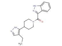 3-{[4-(4-ethyl-1H-pyrazol-5-yl)piperidin-1-yl]carbonyl}-1H-indazole