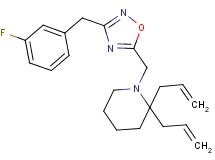 2,2-diallyl-1-{[3-(3-fluorobenzyl)-1,2,4-oxadiazol-5-yl]methyl}piperidine
