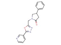 4-phenyl-1-[(5-pyridin-3-yl-1,3,4-oxadiazol-2-yl)methyl]pyrrolidin-2-one
