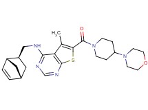 N-[(1R*,2S*,4R*)-bicyclo[2.2.1]hept-5-en-2-ylmethyl]-5-methyl-6-{[4-(4-morpholinyl)-1-piperidinyl]carbonyl}thieno[2,3-d]pyrimidin-4-amine