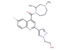 2-(4-{4-[(2,4-dimethyl-1,4-diazepan-1-yl)carbonyl]-6-fluoroquinolin-2-yl}-1H-pyrazol-1-yl)ethanol