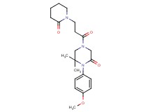 1-(4-methoxyphenyl)-6,6-dimethyl-4-[3-(2-oxo-1-piperidinyl)propanoyl]-2-piperazinone