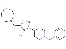 1-({4-methyl-5-[1-(pyridin-3-ylmethyl)piperidin-4-yl]-4H-1,2,4-triazol-3-yl}methyl)azepane
