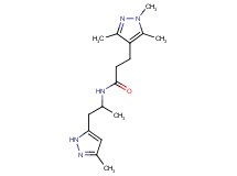 N-[1-methyl-2-(3-methyl-1H-pyrazol-5-yl)ethyl]-3-(1,3,5-trimethyl-1H-pyrazol-4-yl)propanamide