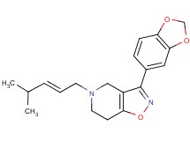 3-(1,3-benzodioxol-5-yl)-5-[(2E)-4-methyl-2-penten-1-yl]-4,5,6,7-tetrahydroisoxazolo[4,5-c]pyridine