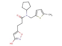 N-cyclopentyl-3-(3-hydroxyisoxazol-5-yl)-N-[(5-methyl-2-thienyl)methyl]propanamide