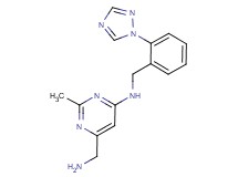 6-(aminomethyl)-2-methyl-N-[2-(1H-1,2,4-triazol-1-yl)benzyl]pyrimidin-4-amine