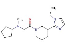 N-{2-[3-(1-ethyl-1H-imidazol-2-yl)piperidin-1-yl]-2-oxoethyl}-N-methylcyclopentanamine