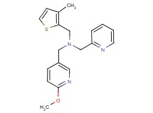 1-(6-methoxypyridin-3-yl)-N-[(3-methyl-2-thienyl)methyl]-N-(pyridin-2-ylmethyl)methanamine