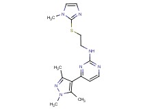 N-{2-[(1-methyl-1H-imidazol-2-yl)thio]ethyl}-4-(1,3,5-trimethyl-1H-pyrazol-4-yl)-2-pyrimidinamine