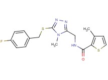 N-({5-[(4-fluorobenzyl)thio]-4-methyl-4H-1,2,4-triazol-3-yl}methyl)-3-methyl-2-thiophenecarboxamide