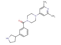 1-(2,6-dimethyl-4-pyridinyl)-4-[3-(3-pyrrolidinyl)benzoyl]piperazine