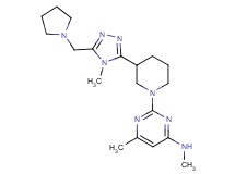 N,6-dimethyl-2-{3-[4-methyl-5-(pyrrolidin-1-ylmethyl)-4H-1,2,4-triazol-3-yl]piperidin-1-yl}pyrimidin-4-amine