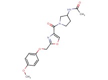 N-[1-({2-[(4-methoxyphenoxy)methyl]-1,3-oxazol-4-yl}carbonyl)pyrrolidin-3-yl]acetamide