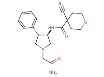 N-[rel-(3R,4S)-1-(2-amino-2-oxoethyl)-4-phenyl-3-pyrrolidinyl]-4-cyanotetrahydro-2H-pyran-4-carboxamide hydrochloride